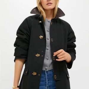 Tuckernuck Black Trench Coat with Gold Toggles